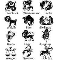 Sternzeichen auf Rückseite