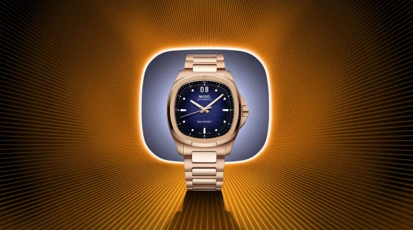 MIDO Multifort TV Big Date | M059.526.33.041.00 - MIDO Multifort TV Big Date – Ein fesselnder Kontrast in Blau und Roségold