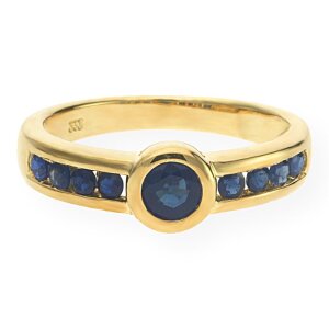 Gold Ring für Damen mit Saphir 1-04833-31-0499