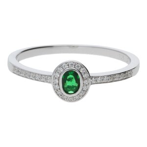 JuwelmaLux Ring in Silber mit syntetischem Smaragd...