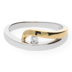 JuwelmaLux Ring Bicolor Gold mit Zirkonia JL10-07-0133