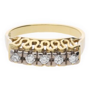 Ring Gold 585 Brillanten Second Hand 201801-R25 getragen
