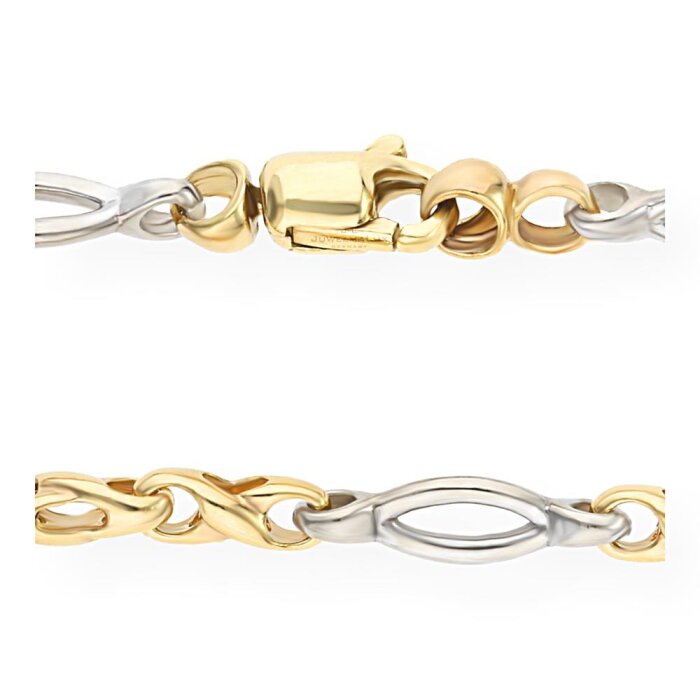 JuwelmaLux Halskette 585/000 (14 Karat) Gold- und Weißgold JL15-05-0086