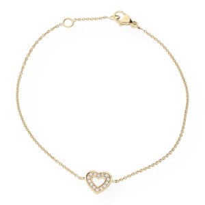 JuwelmaLux Armband 333/000 (8 Karat) Gold Herz mit...