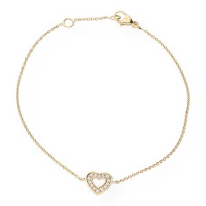 JuwelmaLux Armband 333 Gold Herz mit Zirkonia JL10-03-0210