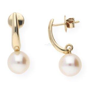 JuwelmaLux Perlen Ohrringe 333 Gold Süßwasser Zuchtperle JL10-06-0227