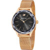 Swarovski Damen Uhr 5430424 Octea Nova, Milanaise-Armband, schwarz, rosé vergoldet