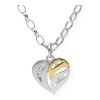 JuwelmaLux Anhänger 925/000 Sterling Silber vergoldet Herz mit Zirkonia JL20-02-0301