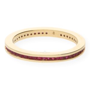 JuwelmaLux Ring Gelbgold 585er 14 Karat mit Rubinen JL30-07-0022