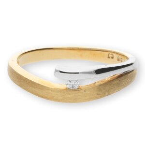 JuwelmaLux Bicolor Gold Ring 585 mit Brillant JL10-07-0414