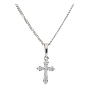 Kreuz Anhänger Silber 925 Zirkonia JL10-02-0639...