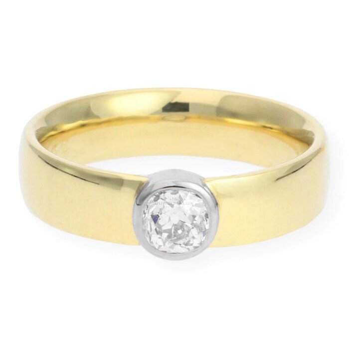 JuwelmaLux Ring 585/000 (14 Karat) Gold mit Diamant Handarbeit JL30-07-0450
