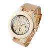 Waidzeit Herrenarmbanduhr Holz STEINBOCK Premium Armbanduhr mit Lederband ST01L