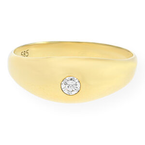 JuwelmaLux Ring 585/000 (14 Karat) Gold mit Brillant JL30-07-0475