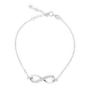 JuwelmaLux Armband Infinity Silber 925/000 mit...