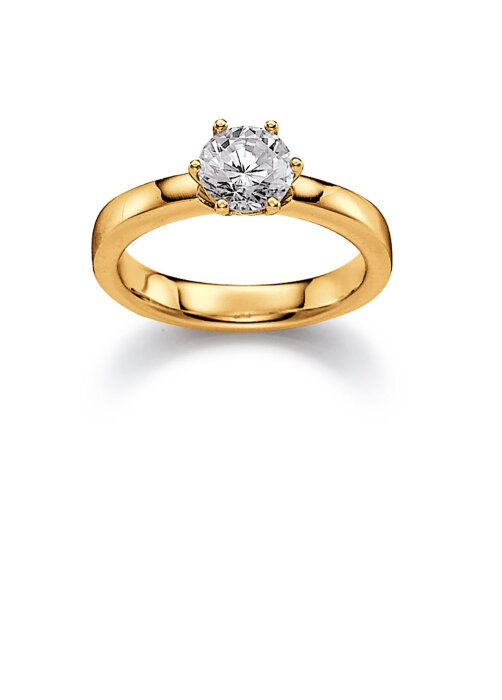 VIVENTY Damen Ring 925/000 Sterling Silber vergoldet mit Zirkonia 769791
