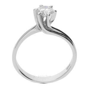 JuwelmaLux Ring 585er Weißgold 14 Karat mit Brillant 0,50 ct. JL30-07-0006