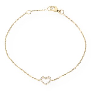 JuwelmaLux Armband 333 Gold Herz mit Zirkonia JL10-03-0211