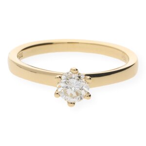 JuwelmaLux Verlobungsring 585er 14 Karat Gelbgold mit Diamant 0,52ct JL27-07-0024