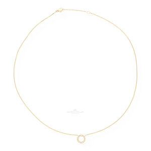 JuwelmaLux Halskette 333er 8 Karat Gold mit synthetischen...