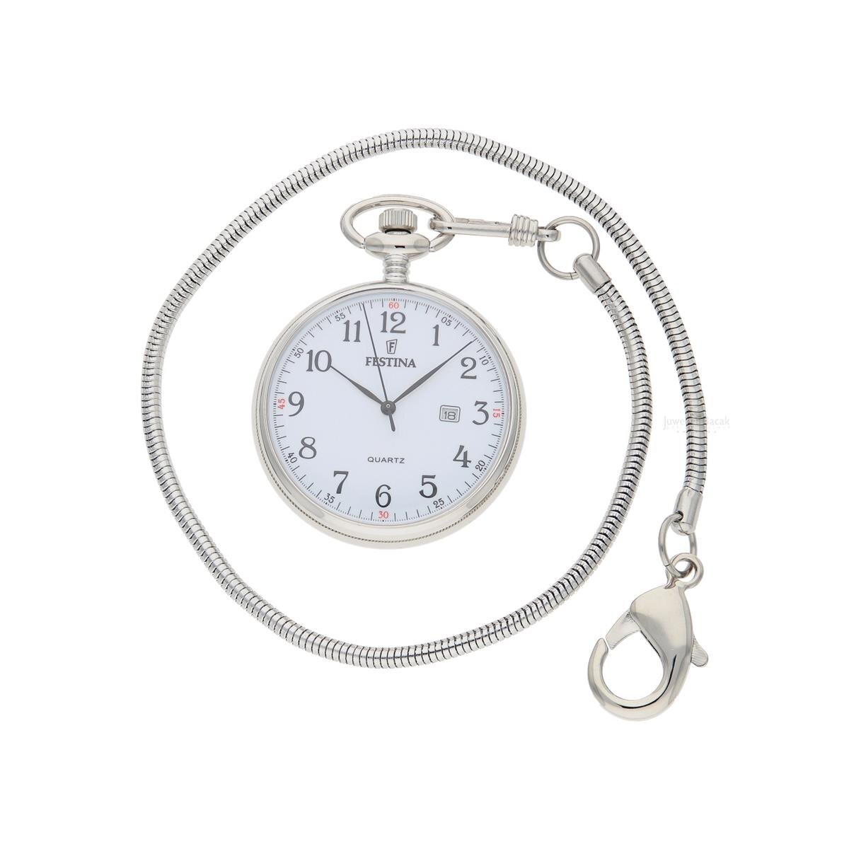 Orologio Da Tasca Festina F2019-1 - In Acciaio, Quarzo, Impermeabile - Elegante E Classico