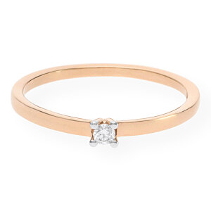 JuwelmaLux Ring 750er 18 Karat Rotgold mit Diamanten JL33-07-0009