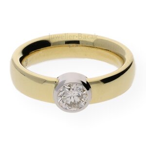 Damen Ring 585er Gold 14 Karat mit Brillant 0,69 Ct...