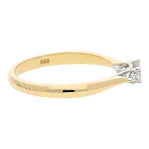 JuwelmaLux Ring in 585/000 Gold (14 Karat) mit Brillanten JL10-07-0124