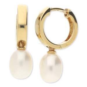 JuwelmaLux Perlen Ohrringe 925 Silber Gold plattiert...