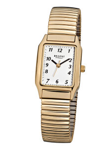 Regent Damen Armbanduhr F269 Edelstahl Zugband gold...