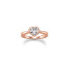 VIVENTY Damen Ring 925/000 Sterling Silber roségold plattiert mit Zirkonia