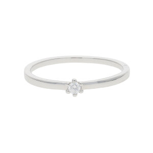 JuwelmaLux Verlobungsring 750er 18 Karat Weißgold mit Diamanten JL33-07-0012