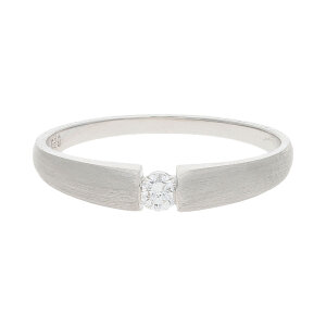 JuwelmaLux Verlobungs Ring 585 Weißgold mit Brillant JL10-07-0862
