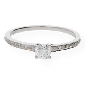 JuwelmaLux Verlobungsring 750 Weißgold mit Diamanten JL27-07-0002