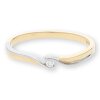 JuwelmaLux Ring 585/000 (14 Karat) Gold- und Weißgold mit Brillant JL10-07-0560