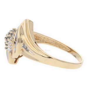 Ring Gold 375 Diamanten Second Hand 201801-R27 getragen