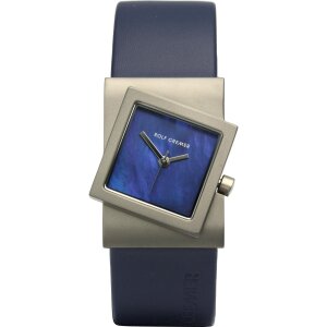 Rolf Cremer Uhr Turn 492368 Lederband, Titan, grau, blau