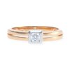 JuwelmaLux Ring 375/000 (9 Karat) Rosé- und Weißgold mit Zirkonia JL12-07-0060