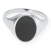 JuwelmaLux Ring 925/000 Sterling Silber rhodiniert mit Onyx JL10-07-0665