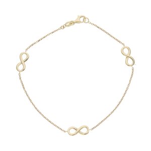JuwelmaLux Armband Unendlichkeit 585er 14 Karat Gold...