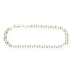 JuwelmaLux Armband bicolor 585 Weiß- und Gelbgold...