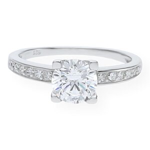 JuwelmaLux Damenring aus 925er Silber mit Zirkonia...