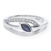 JuwelmaLux Ring in Silber 925er mit synthetischen Zirkonia und synth. Saphir JL20-07-0562