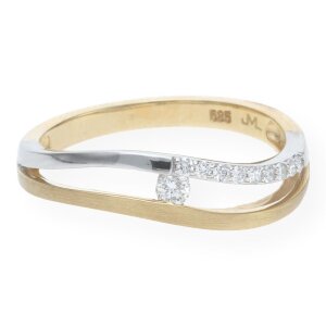 JuwelmaLux Ring 585 Gold- und Weißgold mit...