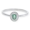 JuwelmaLux Ring 585 Weißgold mit Smaragd und Brillanten JL10-07-1125