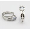 Ohrringe Silber mit synt. blauen Topas und synthetischer Zirkonia 0064288/000-9G
