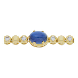 JuwelmaLux Armband 750/000 (18 Karat) Gold mit Saphir und Brillanten JL30-03-0594