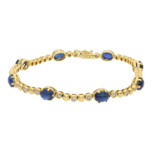 JuwelmaLux Armband 750 Gold mit Saphir und Brillanten...