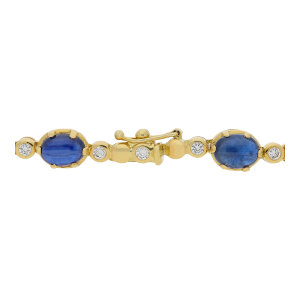 JuwelmaLux Armband 750 Gold mit Saphir und Brillanten...