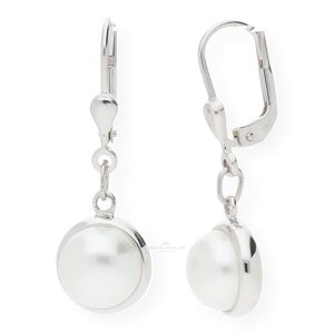 JuwelmaLux Perlen Ohrringe 925 Silber mit...